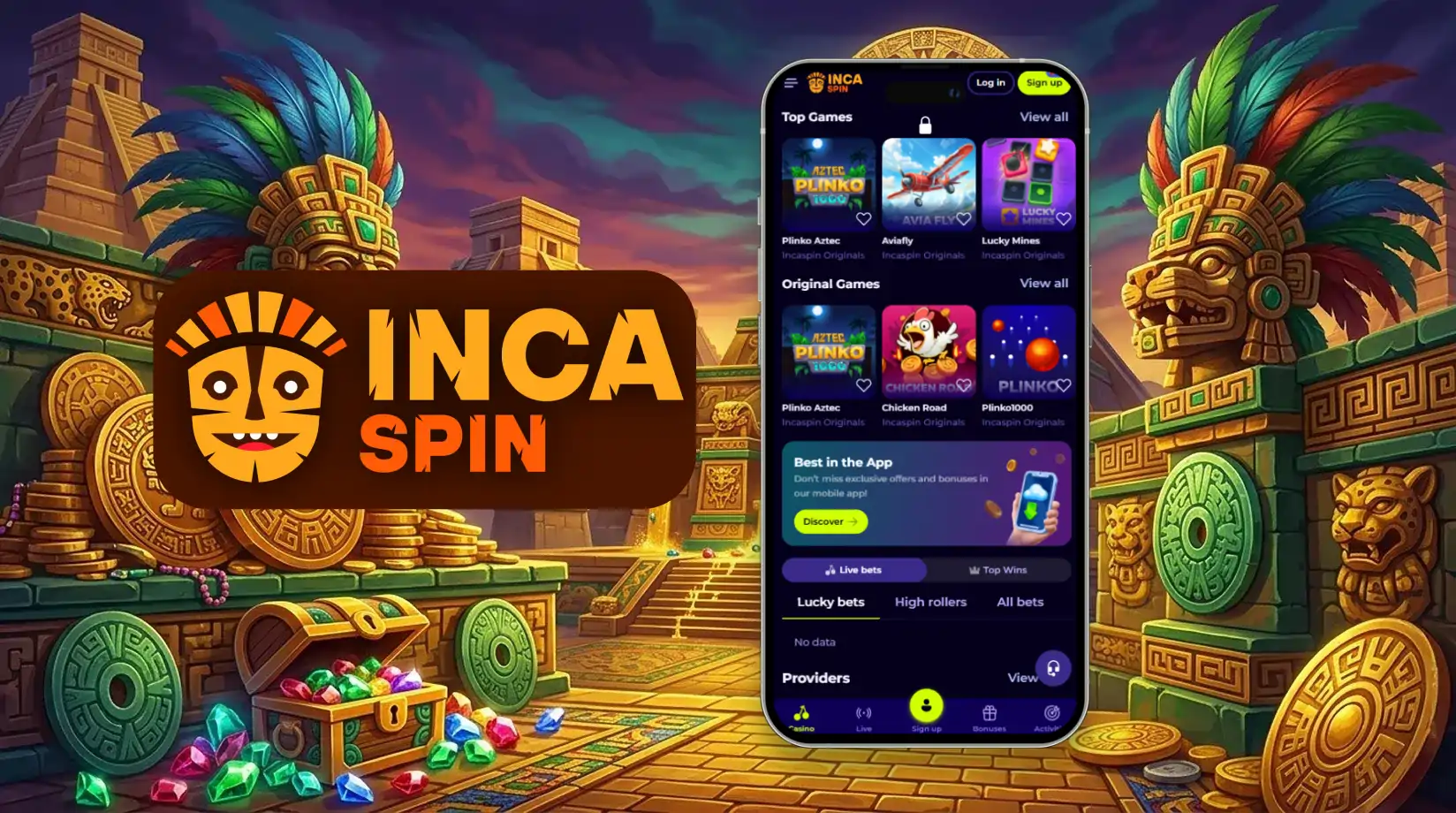 IncaSpin Casino App Screenshot